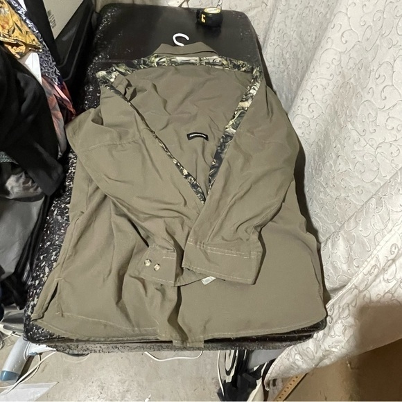 Men's Fishouflage Camo Vented Anglers Long Sleeve Shirt Bass Moss Size Large - Picture 11 of 13